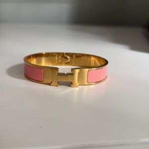 Hermes Bracelet -- Pink and Gold Bracelet NEW